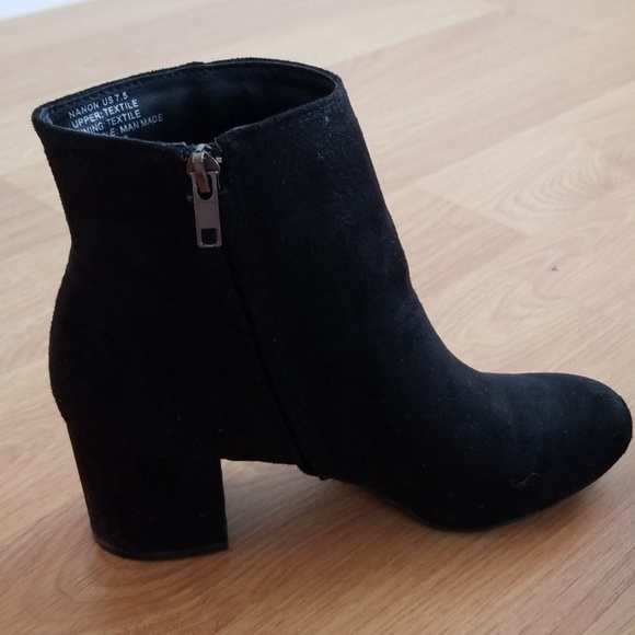 Black Suede Ankle Booties - Picture 4 of 7